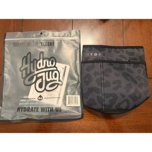 Hydrojug Black Leopard Print Insulated Sleeve & Strap NEW